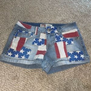 Lei American Flag Shorts